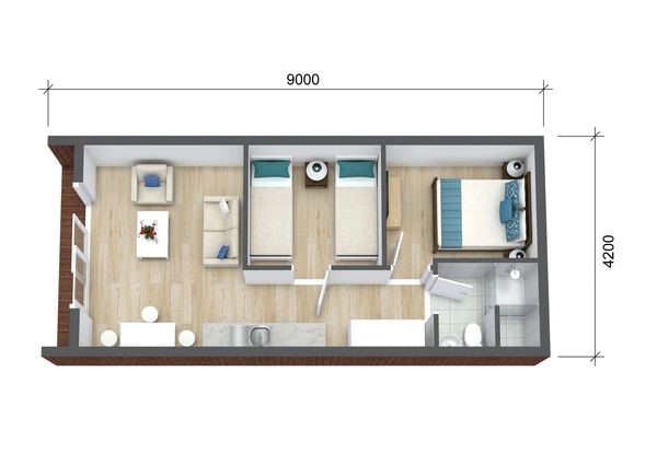 2 Bed Barn Floor Plan